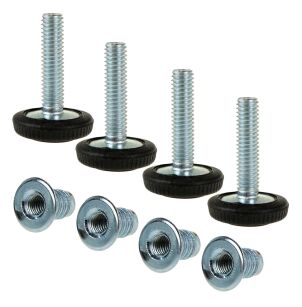 Regulator, stopka meblowa M6 X 25 mm z mufą wbijaną M6