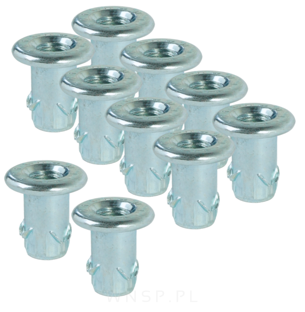 M6 X 14 mm - wbijana wpustka, mufa do drewna