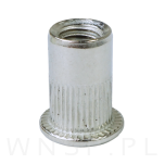 Nitonakrętka nierdzewna M6 x 15 MM, ryflowana z kołnierzem - 5