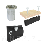 Nitonakrętka nierdzewna M6 x 15 MM, ryflowana z kołnierzem - 6