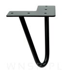 Noga stalowa z pręta 12 mm, typ Hairpin, czarna 15 cm - 3
