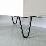 Noga stalowa z pręta 12 mm, typ Hairpin, czarna 15 cm - 4