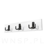 Wieszak ścienny na ubrania, z 3 haczykami, biały - 4