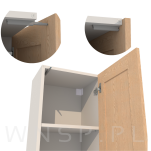 Odbojnik do drzwi bez uchwytów push to open, końcówka gumowa - 4