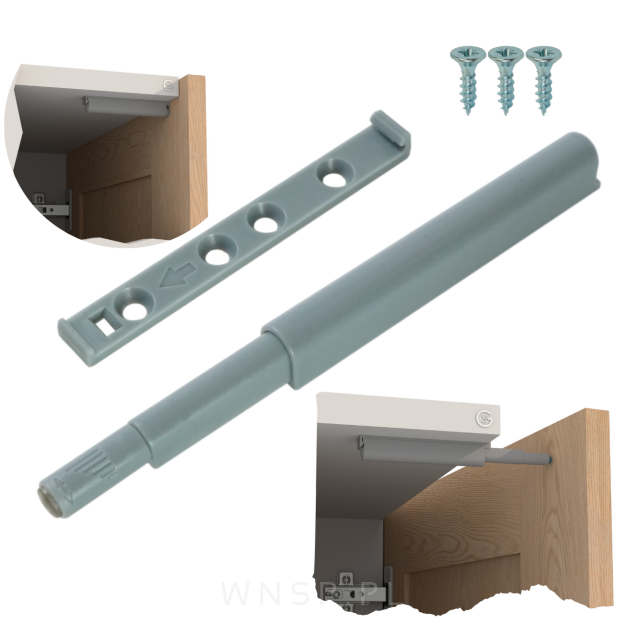 Odbojnik do drzwi bez uchwytów push to open, końcówka gumowa