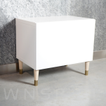 Nóżka bukowa prosta stożek 20 cm surowa, z nakładką antico - 6