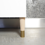 Nóżka bukowa prosta stożek 20 cm surowa, z nakładką antico - 7