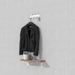 Wieszak 194 mm z 7 uchwytami, haczykami, kolor biały przykręcany - 3