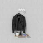 Wieszak 194 mm z 7 uchwytami, haczykami, kolor biały przykręcany - 5