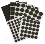 PODKŁADKI FILCOWE POD KRZESŁA, MEBLE, NOGI SAMOPRZYLEPNE ZESTAW 154 SZT CZARNY FILC - 3