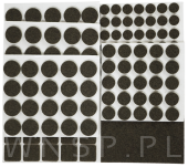 PODKŁADKI FILCOWE POD KRZESŁA, MEBLE, NOGI SAMOPRZYLEPNE ZESTAW 154 SZT CZARNY FILC - 5