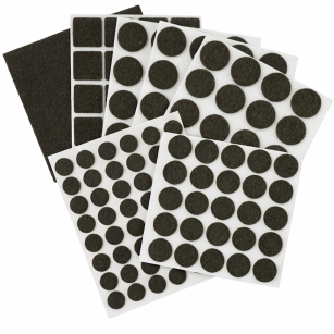PODKŁADKI FILCOWE POD KRZESŁA, MEBLE, NOGI SAMOPRZYLEPNE ZESTAW 154 SZT CZARNY FILC