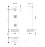Regulator niewidoczny do mebli  Ø 12 X 61 mm - 2