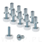 10x Zestaw Stopka meblowa regulator do mebli, nóżka do mebli M6 x 20 z mufą - 5