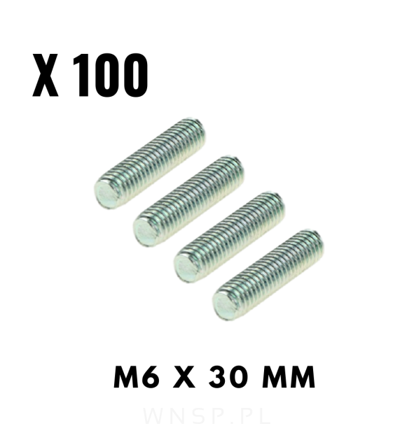 M6 X 30 mm szpilka metryczna, trzpień gwintowany