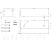 Nowoczesny wspornik do półki meblowej T 200 mm - 2