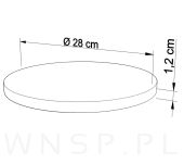 Podkład pod tort Ø 28 cm okrągły, dekoracja na urodziny gruby sztywny biały - 2