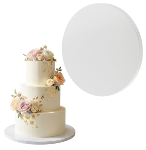 Podkład pod tort Ø 28 cm okrągły, dekoracja na urodziny gruby sztywny biały