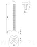 Stopka meblowa M10 X 100 mm z gniazdem do mebli - 2