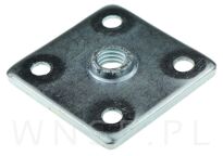 Zestaw nóżki proste 15 CM, orzech , ze szpilką M8 X 25 MM + Blachy - 6
