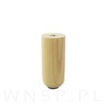 Nóżka bukowa lakierowana 20 cm, walcowa 45 mm z blachą - 9