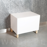 Nóżka bukowa lakierowana 20 cm, walcowa 45 mm z blachą - 8