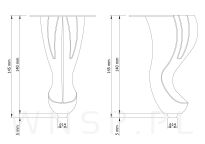 Noga Glamour  14,5 cm - czarna - 3