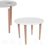 Noga bukowa prosta, stożek 35 cm orzech z blachą montażową - 8