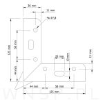 Noga meblowa GWIAZDA 10 cm, czarny mat - 2