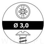 Wkręt 3,0 X 13 mm podkładkowy do drewna - 4
