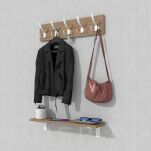 Haczyk 3 ramienny wieszak przykręcany, biały - 3