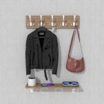 Haczyk 3 ramienny wieszak przykręcany, biały - 5