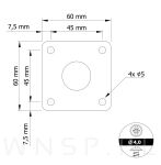 Nogi stalowe okrągłe 17,6 cm, zestaw nóg z wkrętami, czarne matowe + złoto - 5