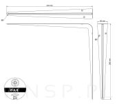 20x Wsporników do półki ściennej 410 x 350 mm, w kolorze srebrnym - 2