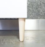 Noga bukowa prosta UNIQ 20 cm z blachą montażową, surowa - 4