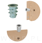 M4 X 10 mm - Nakrętka mufa do drewna typ DC - 4