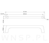 Uchwyt meblowy Modena 160 mm czarny - 3