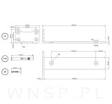 Zestaw 4 nowoczesnych wsporników do półki meblowej 205 mm, czarne - 2