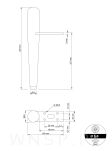 Noga stalowa PIN 15 CM, z blachą montażową, czarna - 2