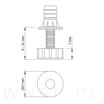 Stopka meblowa regulator do mebli zestaw 10 sztuk, nóżki do mebli M6 z gniazdem - 4