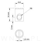 Nakrętka wałeczkowa M6 X 16 mm asymetryczna - 3