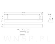 Uchwyt meblowy ANGLE 160 mm czarny - 2