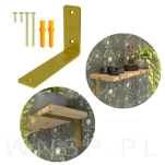Nowoczesny wspornik srebrny do półki meblowej loft L 15 x 10 cm - 6