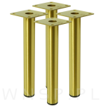 Noga stalowa 19,6 CM, z blachą montażową, złoty szczotkowany - 4