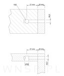 4x złącze do łóżka śruba młoteczkowa połączenie mebli M6/50 - 3