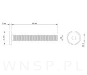 M8 X 60 mm z łbem walcowym na imbus 5 - 2
