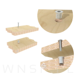 M4 X 10 mm - Mufa do drewna wkręcana - 7