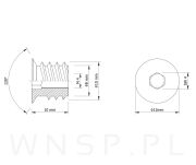 M4 X 10 mm - Mufa do drewna wkręcana - 3