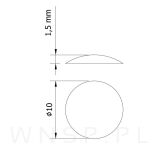 Odbojniki silikonowe samoprzylepne do drzwi mebli szuflad nóżki fi 10 x 1,5 mm - 2