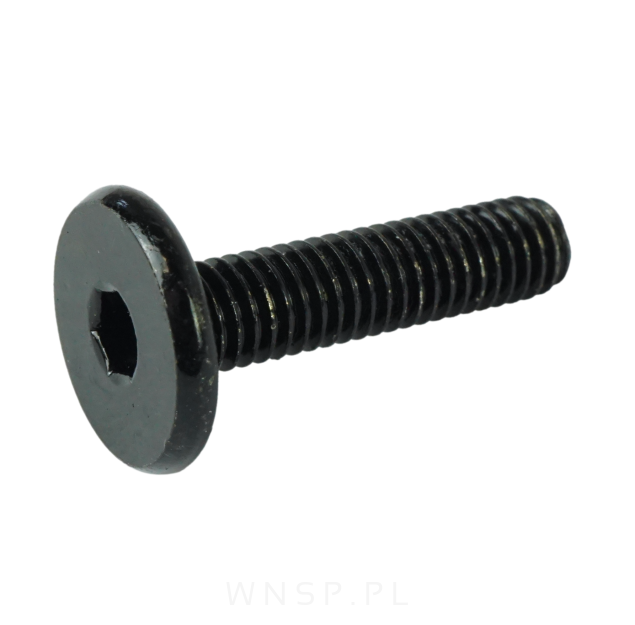 M6 X 25 mm metryczny na imbus 4 mm, czarny